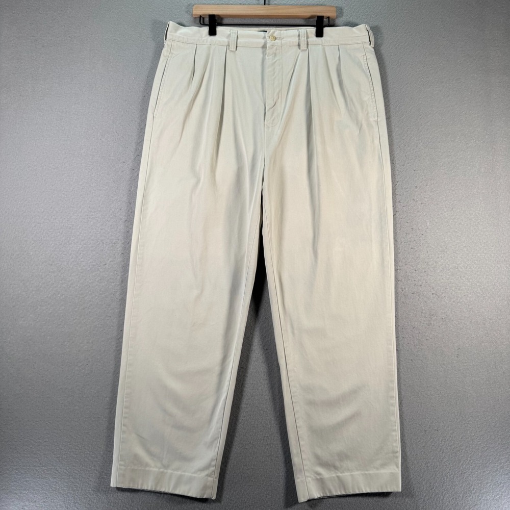 Vintage Polo Ralph Lauren Chino Pants Mens 38x29‎ Beige Classic Straight Leg 90s